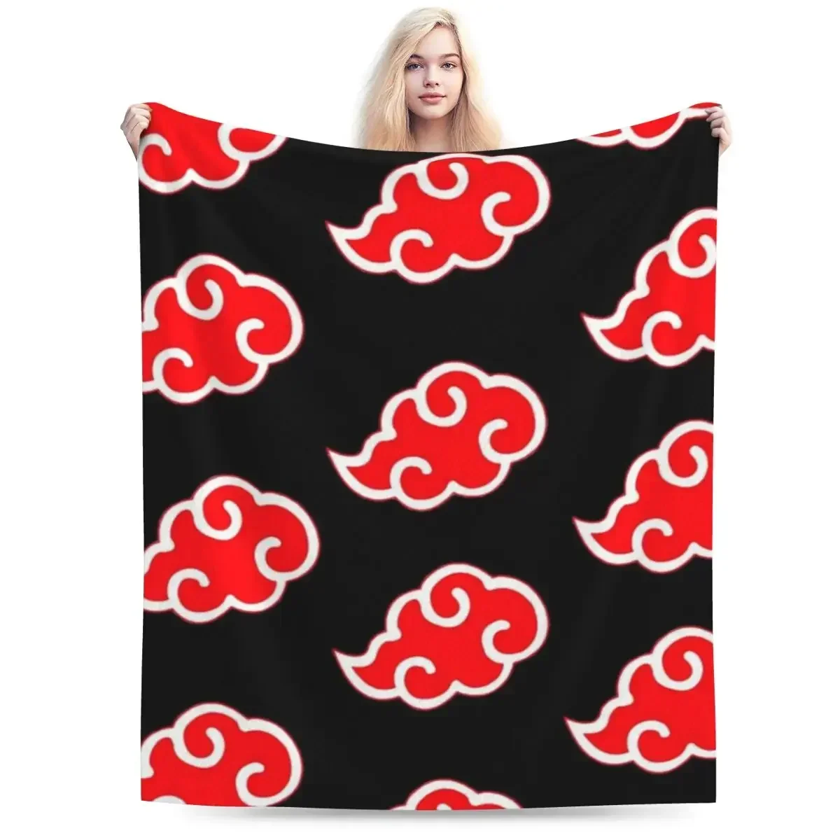 

Japan Anime Blue Clouds Akatsuki Neji Blanket Soft Warm Flannel Throw Blanket Bedspread for Bed Living room Picnic Home Couch