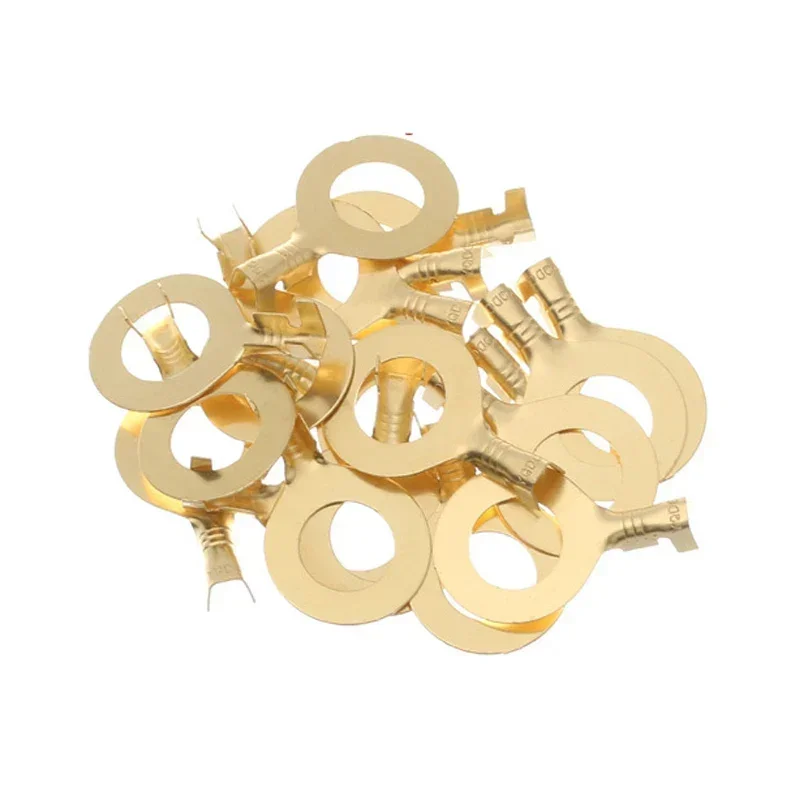 150/300/450/540pcs M3/M4/M5/M6/M8/M10 Ring Lugs Eyes Copper Crimp Terminals Cable Lug Non-Insulated Ring Lugs Wire Connector