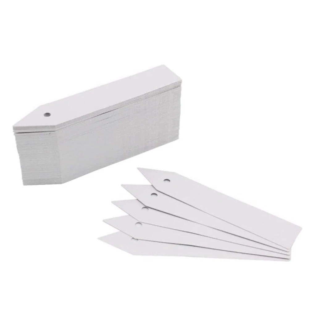 AB33-علامات النباتات، ملصقات حديقة حضانة النباتات البلاستيكية، علامات وعاء الحديقة (1000 قطعة، أبيض) #4