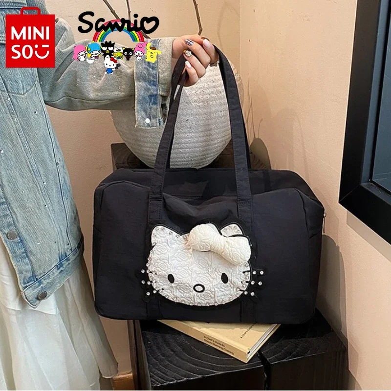 

Hello Kitty New Women's Handbag Fashion High Quality Women's Short Distance Travel Bag Cartoon Large Capacity Commuter Tote Bag