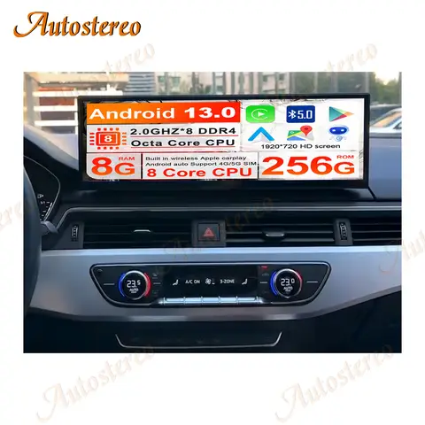 아우디 A4 A5 B9 2016-2021용 ID8 14.9인치 안드로이드 14 카플레이 차량용 멀티미디어 플레이어 GPS 네비게이션 자동차 라디오 스크린 헤드유닛 DSP