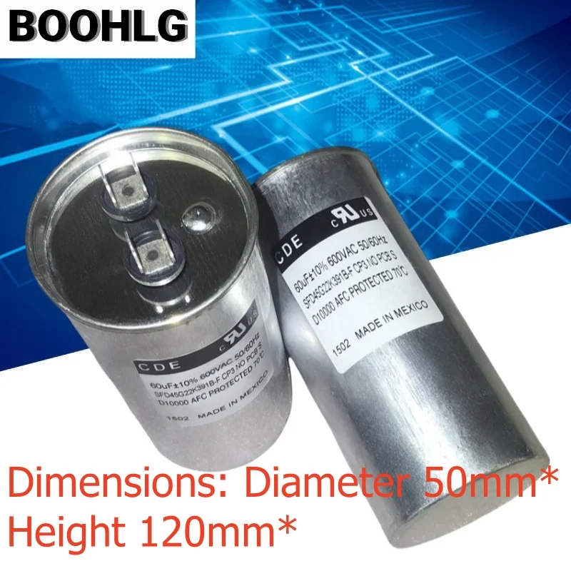 

1pcs CDE 606K 60UF 600VAC High-voltage filter oil-immersed capacitor for fever tuberculosis