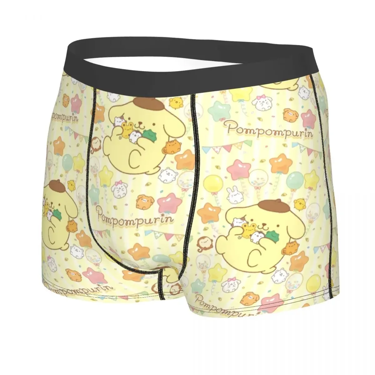 Custom Pompompurin Sanrio Cartoon Boxer Shorts For Men 3D Printed Underwear Panties Briefs Breathable Underpants