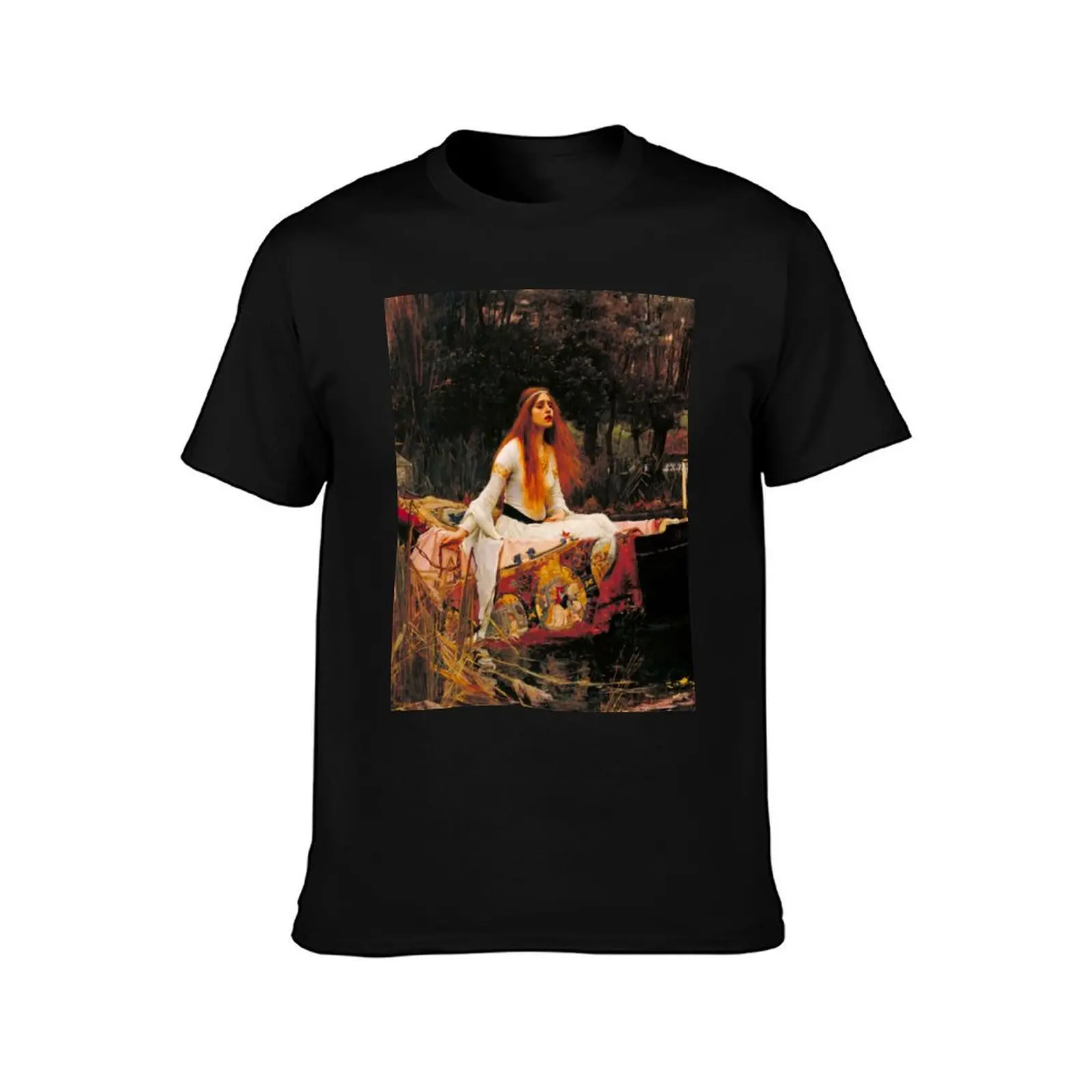 John William Waterhouse The Lady of Shalott T-Shirt oversized anime clothes tops Men's clothing