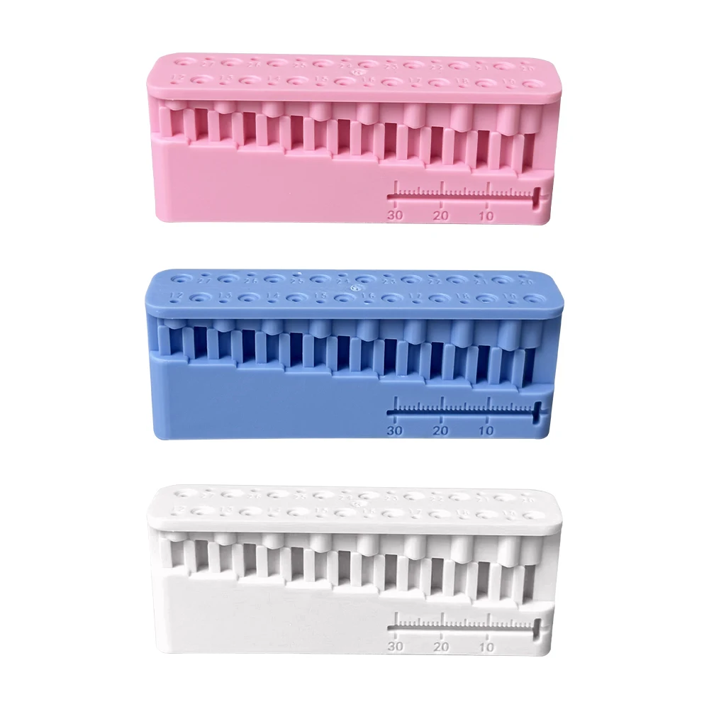 1pcs Autoclavable Dental Endo Measuring Ruler Plastic Endodontic Block Files Holder Dentistry Instrument Root Canal Stand Tool