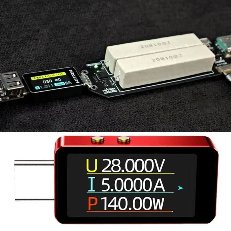 R53C Precisions Type C Voltages and Current Detectors with Easy To Read Display for Efficient Power Measurement