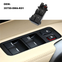 35750-SWA-K01 Car Electric Power Main Window Lifter Control Switch Button Panel for Honda CR-V CRV 2007-2011 35750SWAK01