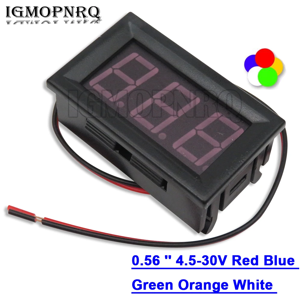 0.56 '' Mini Digital Voltmeter DC 4.5V to 30V Digital Voltmeter Voltage Panel Meter For 6V 12V 24V Electromobile Motorcycle Car
