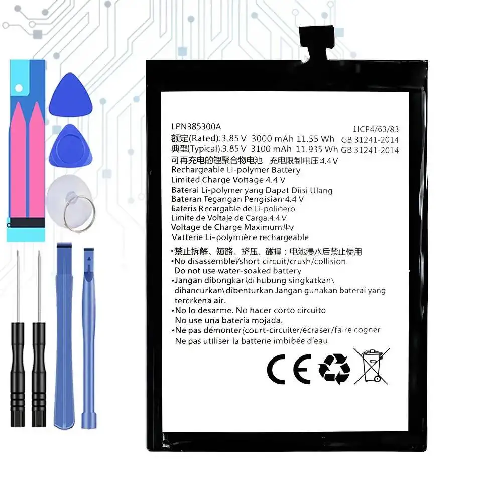 

3000Mah Mobile Phone Battery Reliable Power For Hisense F26 HLTE200T HLTE200M LPN385300A