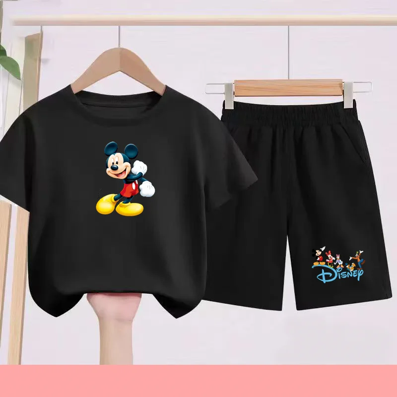 

Children's Sports Set for Boys and Girls Aged 3 to 13,cartoon Animation Set,summer T-shirt + Shorts,sports Quick-drying T-shirt