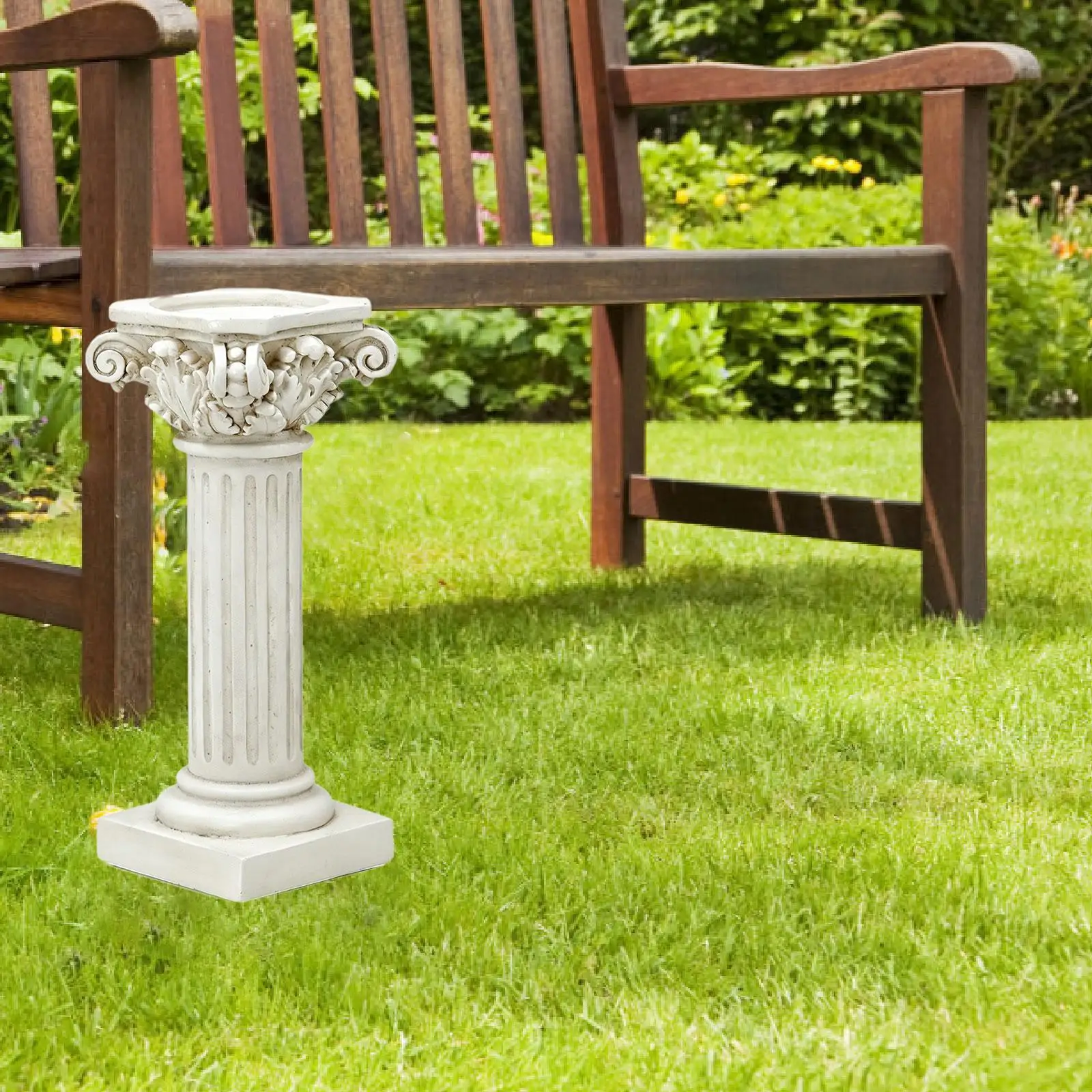Elegant Resin Roman Pillar White Decorative Pedestal Classic Statue Base Home Interior Decoration for Living Room