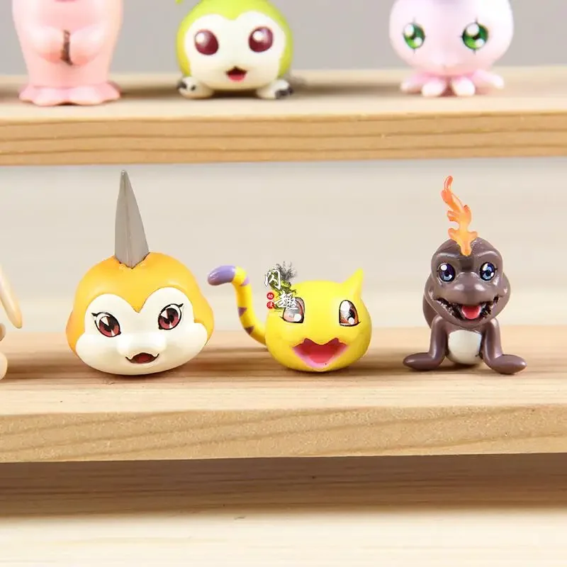

New 9 Sets of Digimon Anime Desktop Case Figurines for Childhood, Scene Figurines, Beloved Childhood Gifts for Children 5CM Gift