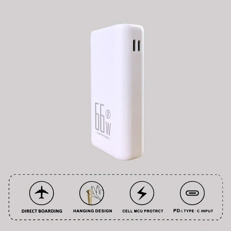 66W Power Bank 20000mAh Mini Super szybkie ładowanie PD 20W przenośna bateria zewnętrzna Powerbank do telefonu Laptop Tablet Mac