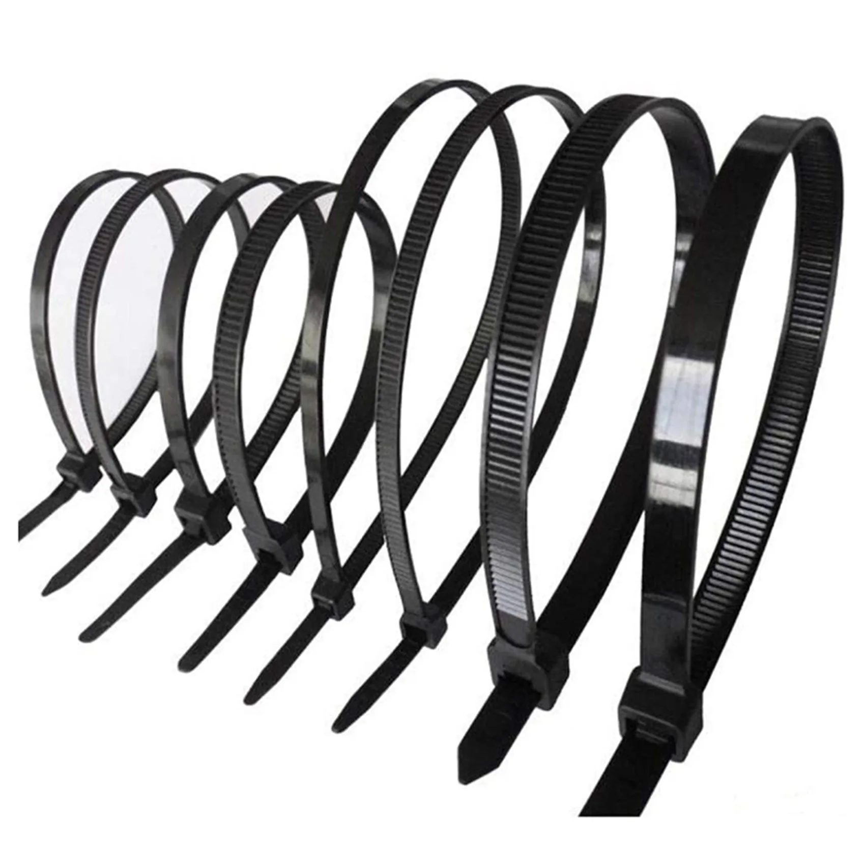

ABSE-500PCS Cable Ties Black Heavy Duty Zip Ties With Nozzle Cups Strainer Mesh Collet Gas Lens