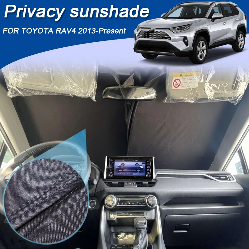 

Car Black Windows Privacy Sunshade For Toyota RAV4 2013-Present Anti-UV Heat Insulation Protect Cover Auto Interior Accessories
