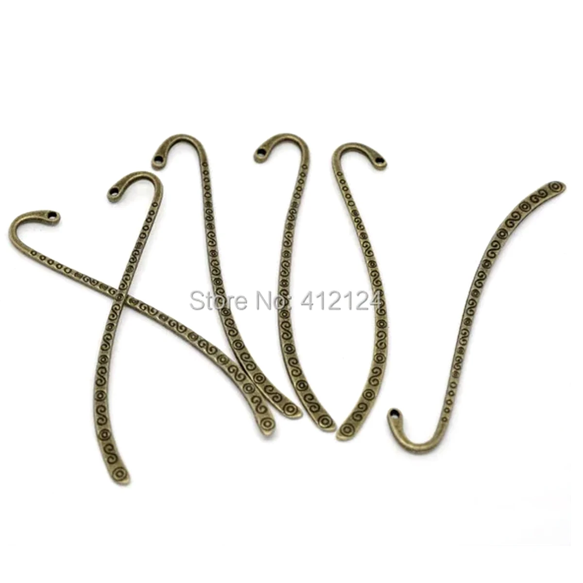 

50Pcs Bronze Tone Luck Cloud Carved Spray Pattern Handmade Bookmarks With Hole Jewelry Findings Wholesales 85mm