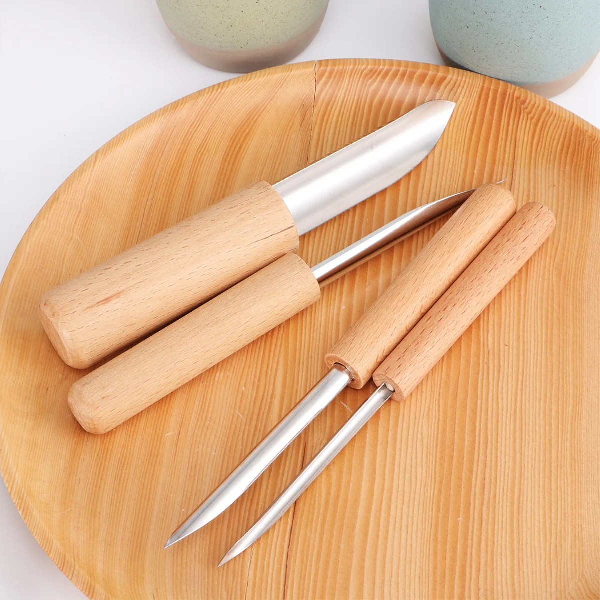 4Pcs Clay Tools Professional Cutter Ceramic Pottery Punch Hole Sculpt Carve Wax DIY Sludge Sculpture Cut Cutter Ceramic Tool