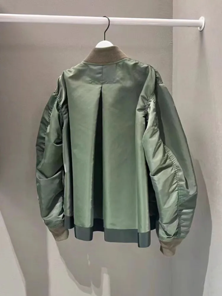 [BOMP] Fog Japanese Design Autumn/winter Back Folded Panel Flying Jacket Top