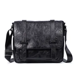 Genuine Leather Shoulder Bag For Men Casual Crossbody Male Side Bags Satchel Pack Leather Man's Messager Bag Sling Bags