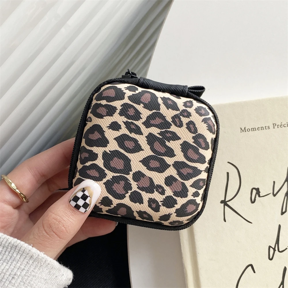7.5cm Mini Storage Box For Airpods USB Cable Organizer Carry Cover Earphone EVA Zipper Bag Portable Pouch Case