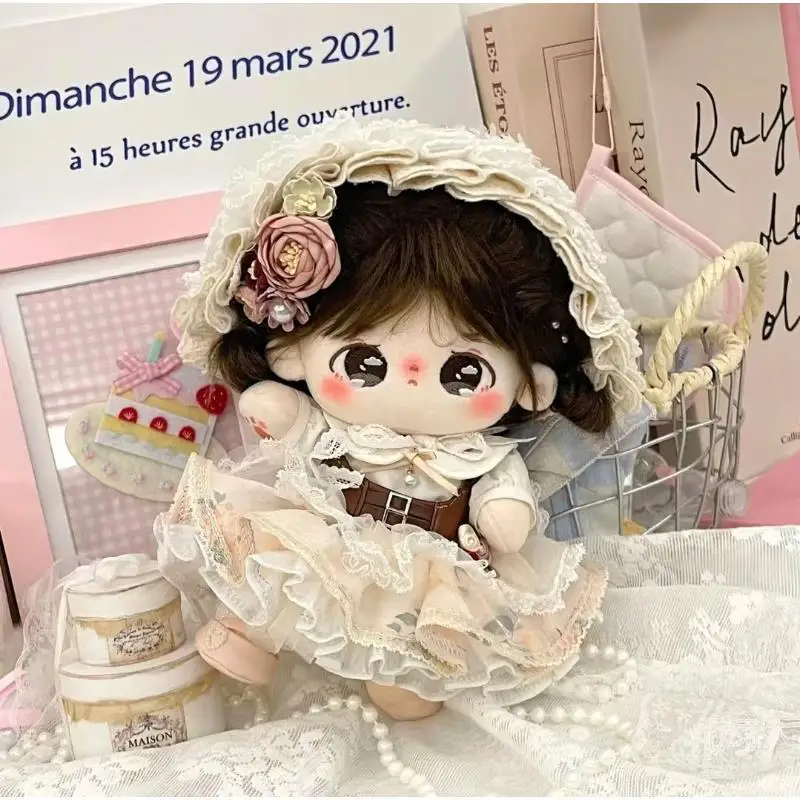 20cm Cotton Doll Clothes Plush Toys Cute Dress-up Dress Set Princess-style Clothing for Adults and Children to Collect as Gifts