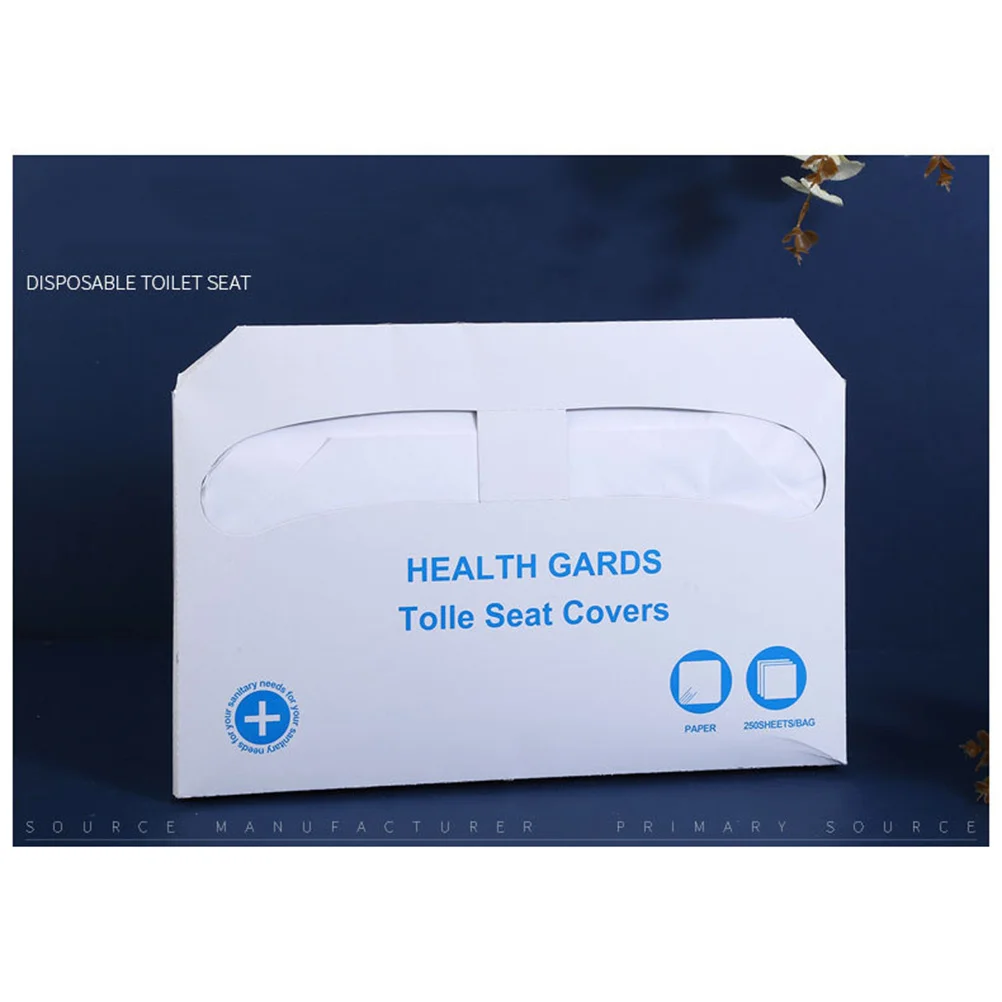 

250 Sheets Toilet Seat Cover Wooden Pulp Pad Mat Bathroom Accessiories Thicken Round White