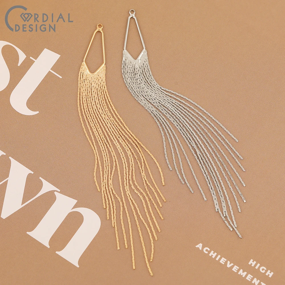 تصميم ودي 20 قطعة 12*124 مللي متر لتقوم بها بنفسك أقراط اكسسوارات/شكل شرابة/طلاء الذهب الحقيقي/يدوية الصنع/نتائج ومكونات المجوهرات