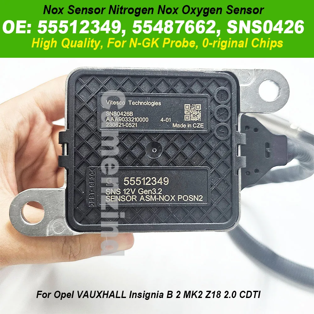 

НОВЫЙ 55512349 55487662 SNS0426A SNS426 Датчик оксида азота NOX для Opel VAUXHALL Insignia B 2 MK2 Z18 2,0 CDTI
