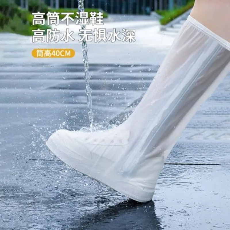 Silicone Waterproof Rain Boots for Men and Women, Anti-Skid Rubber Boots, Rain Shoes Cover, Wear-resisting, Children, Snow