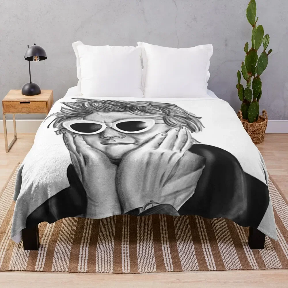 

Lewis Capaldi hand drawn portrait Throw Blanket heavy to sleep Soft Plush Plaid Blankets