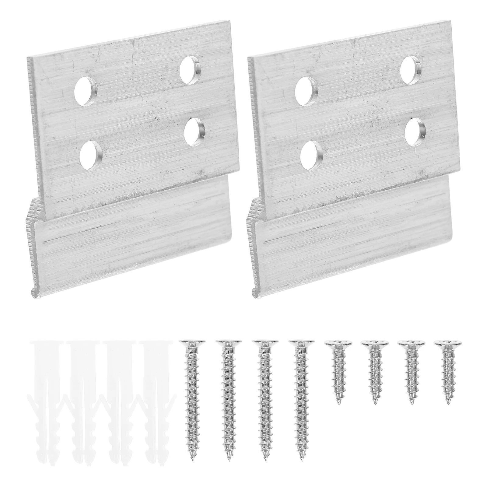

2 Pcs Z-shaped Side Hanging Parts Cleat Hangers Wall Mirror French Cleats Bracket Heavy Duty Aluminum Alloy Easy To Install