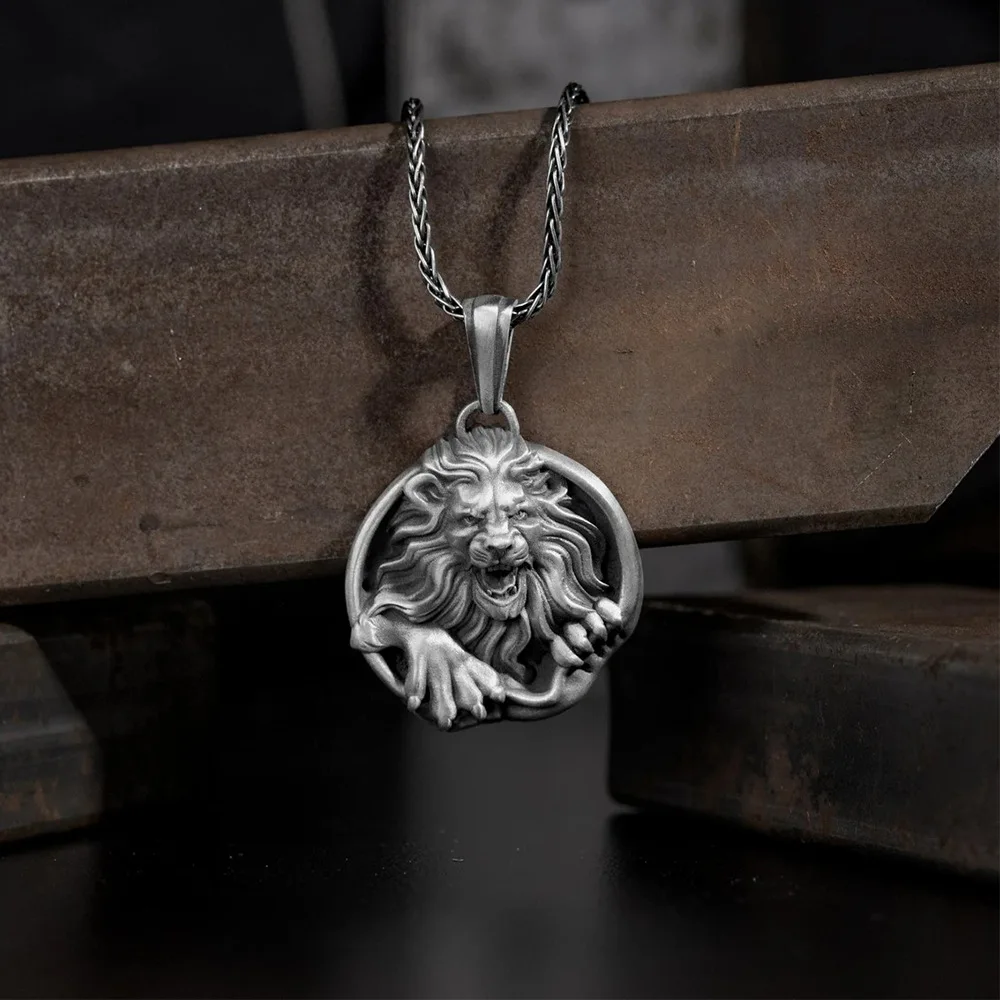 Twelve Constellations Leo Pendant Necklace Men's Hip-hop Niche Design Ins Style Accessories Jewelry