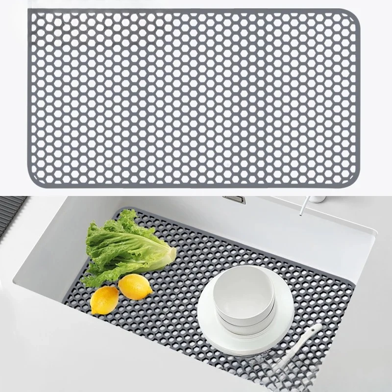 

Защитные коврики для раковины, коврик для нижней части кухонной мойки, силиконовый коврик для раковины, нескользящие, термостойкие коврики для сушки посуды, кухонные аксессуары,