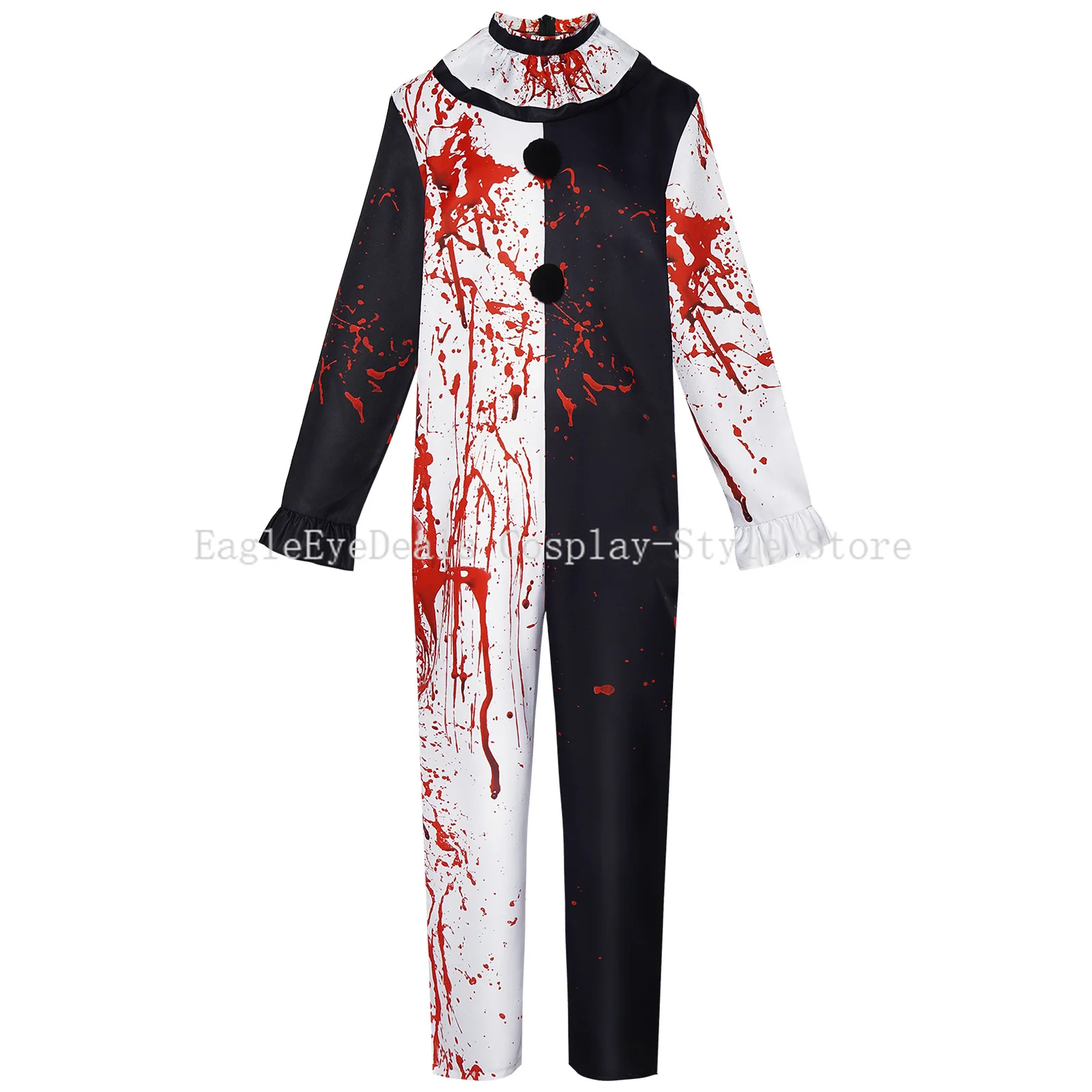 فيلم رعب الفن المهرج تأثيري حلي المرعب مجموعة كاملة أغطية الرأس الدموية للرجال النساء بنين بنات حفلة الهالوين بذلة