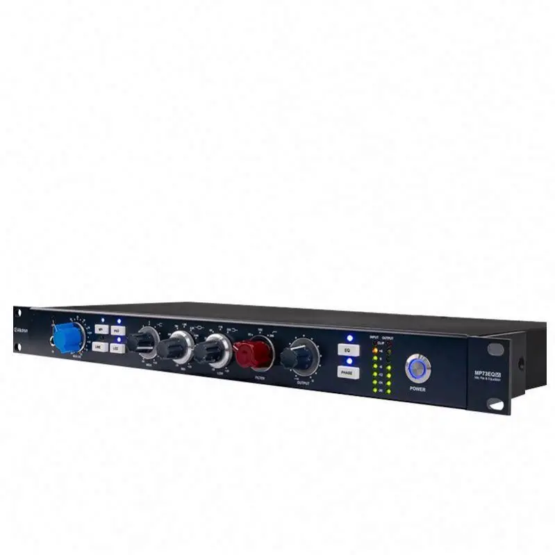 Alctron MP73EQv2 1u Recording Microphone Power Amplifier Professional Mic AMP 48v Phantom Power With Three Band EQ