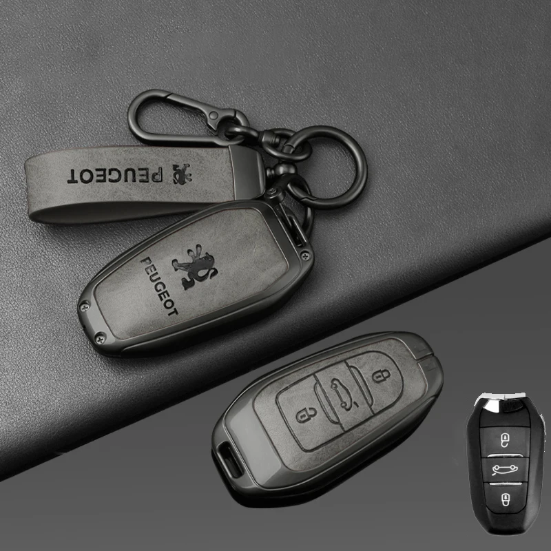 For Peugeot 407 207 3008 208 308 2008 307 508 5008 301 206 Car Smart Remote Key Fob Case Cover Protector Shell Bag Keychain Pat