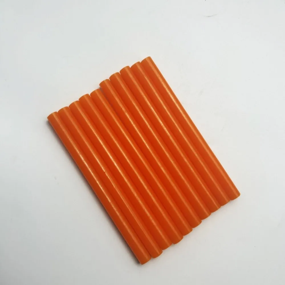 20Pcs/lot Orange High viscosity Hot melt glue stick Pure colour DIY Hand tools 7mm Diameter