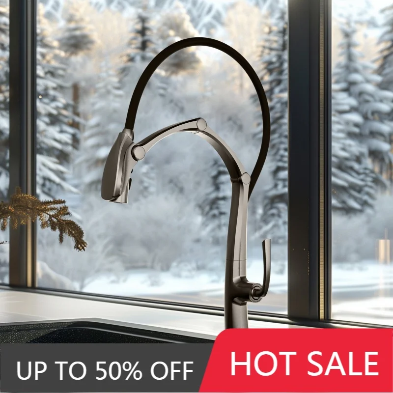 

Black Kitchen Faucet Brass Brushed Gold Sink Faucet Brushed Nickel Brass Sink Tap Rotating Spout Mixers Tap Hot Cold Kitchen Tap