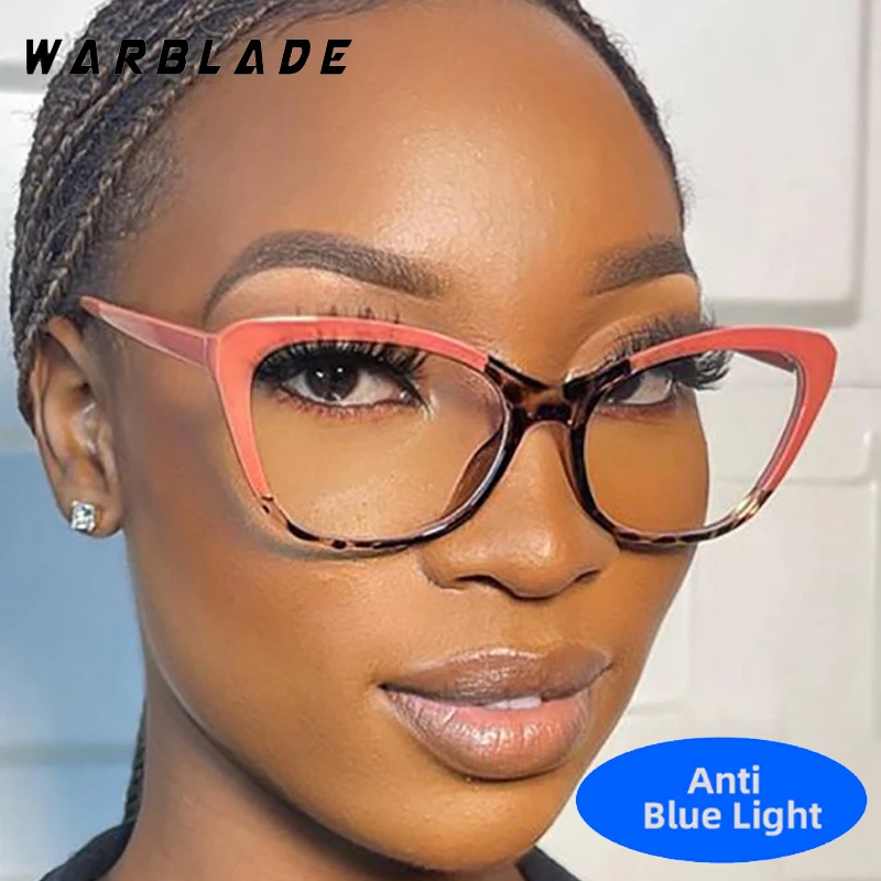 

Trending Rainbow Cat Eye TR90 Optical Men Women Glasses Brand Designer Computer Reading Games Anti-Blue Light Luxury Eyeglasses