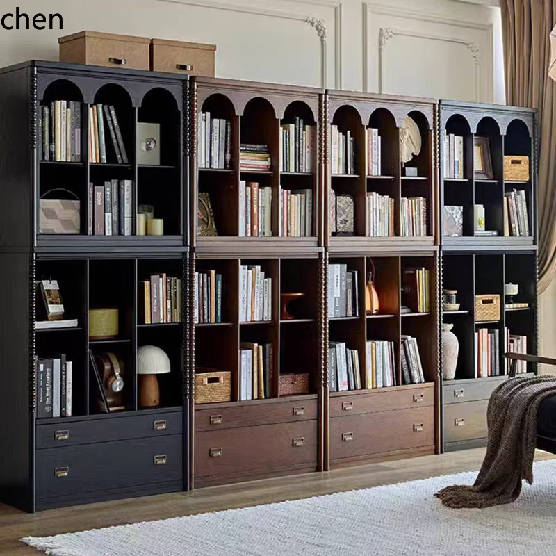 ZML retro module combination combination living room display floor bookshelf entrance cabinet