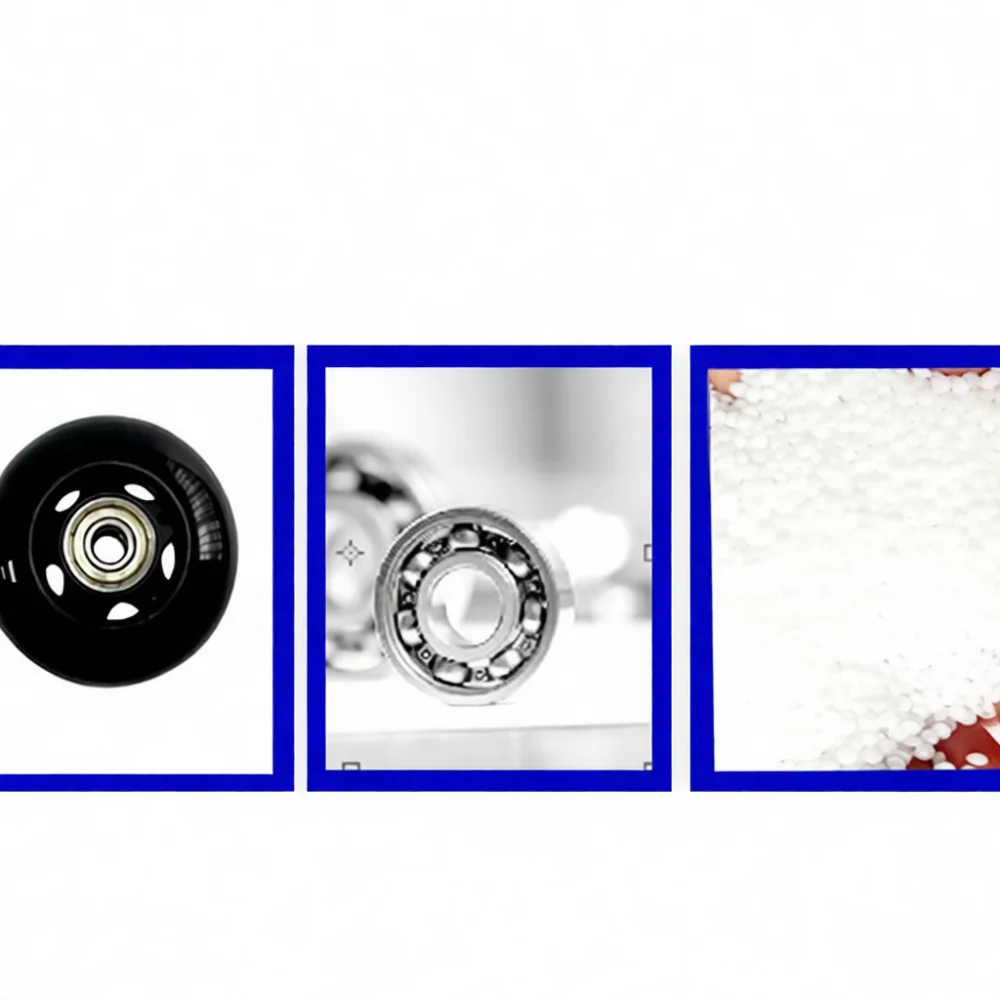 Heavy Duty 608 POM Bearing Pulley Wheel Silent Sliding Roller For Indoor Rowing Machine Fitness Motor Transmission