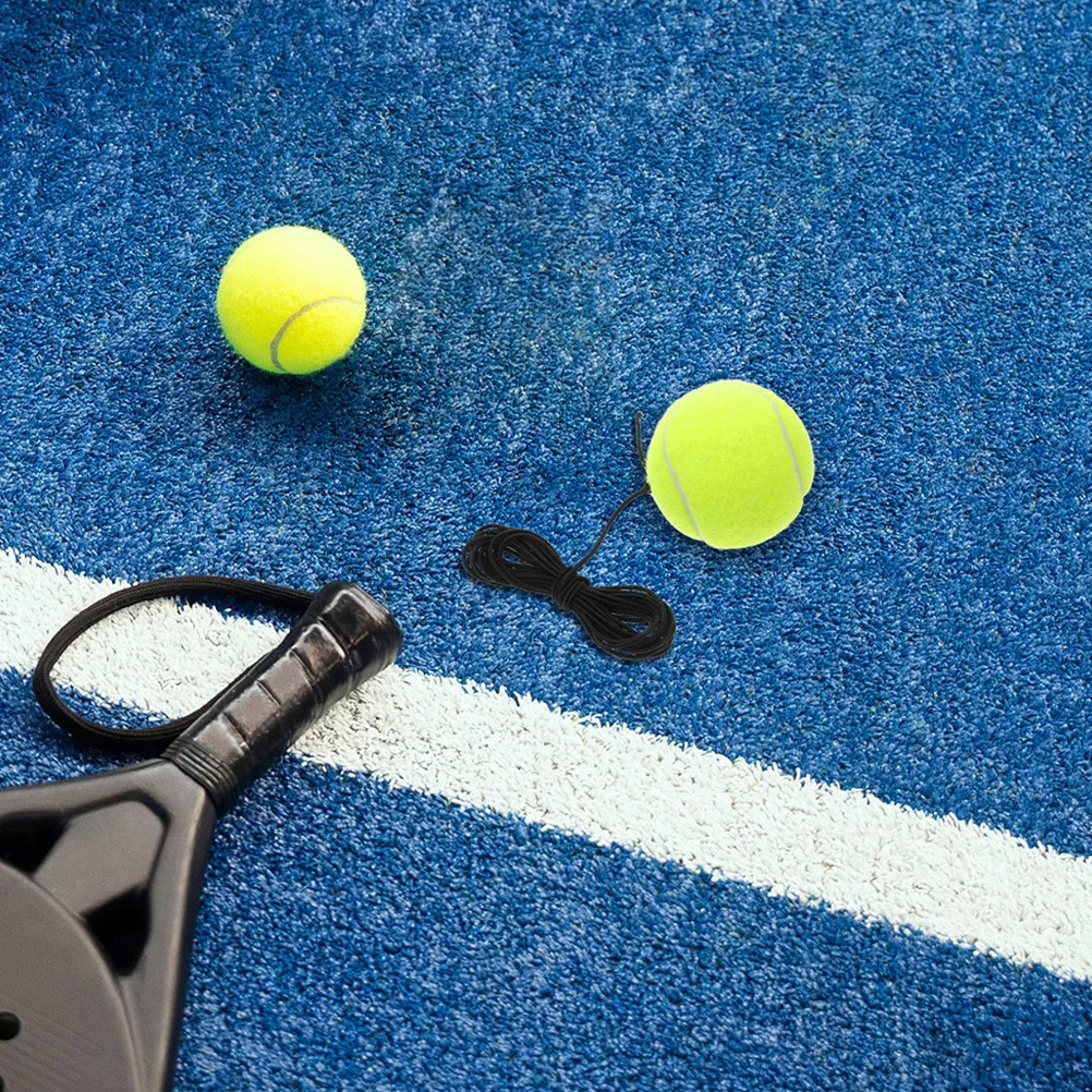 

2Pcs Tennis Training Balls with Elastic Rope Lightweight Portable Tennis Practice Balls for Beginners Elastic Rope Ball