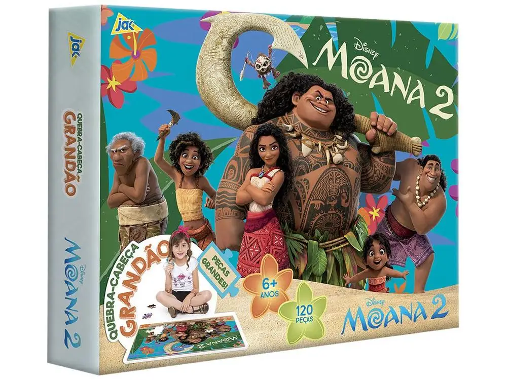Quebra-cabeça 120 Peças Disney Moana 2 Jak Toyster Quebra-cabeça 120 Peças Disney Moana 2 Jak Toyster