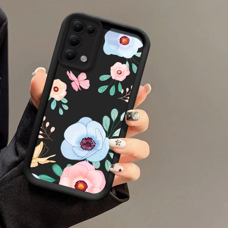 الفاخرة للصدمات ماتي لينة جراب هاتف ل Xiaomi Redmi A1 + A2 زائد A3 برو A5 4G A 5 فراشة زهرة نمط غطاء سيليكون #5