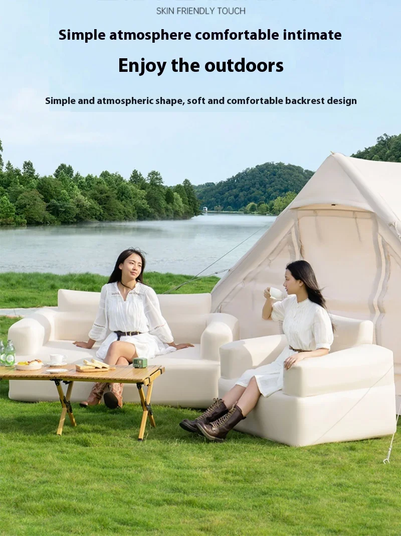 Lohascamping Outdoor Inflatable Air Sofa Portable WaterProof Lazy Sofa Backyard home Travel Camping Picnic Relaxation Chair image 3