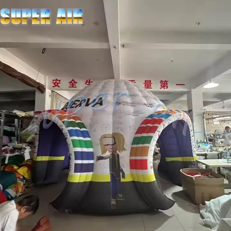 Barraca inflável personalizada com tema científico ao ar livre com logotipo para crianças