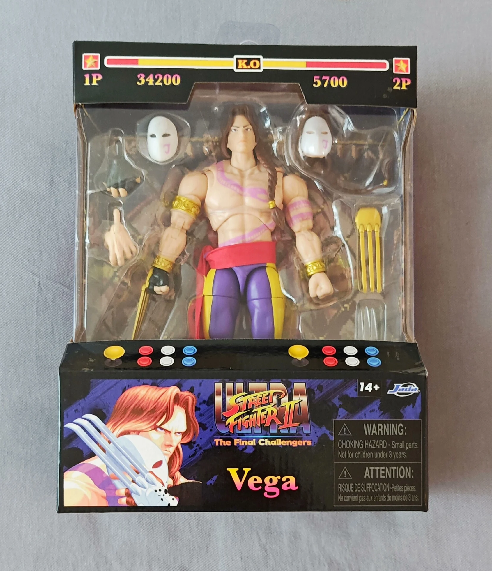 Original Jada Toys Ultra Street Fighter II The Final Challengers Vega In Stock Anime Action Collection Figures Model
