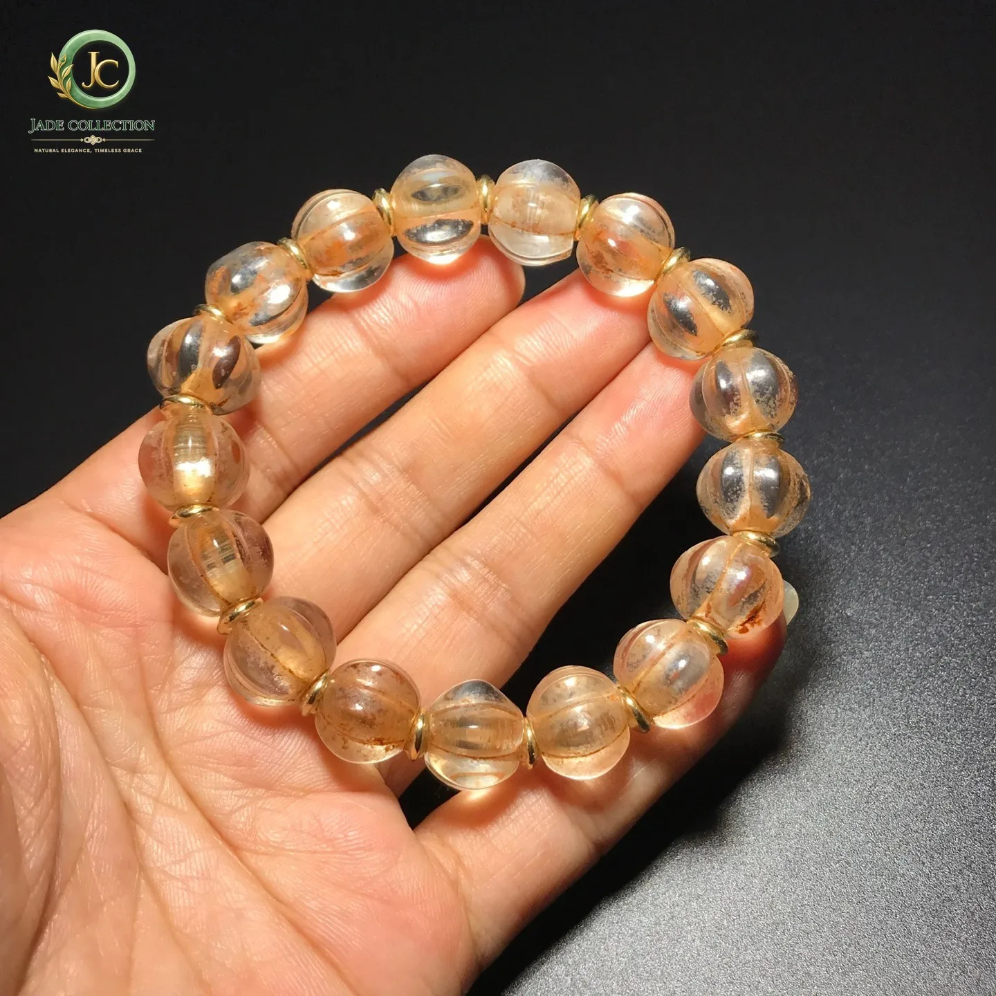 Tibetan Old Crystal Dzi Beads Bracelet J0807