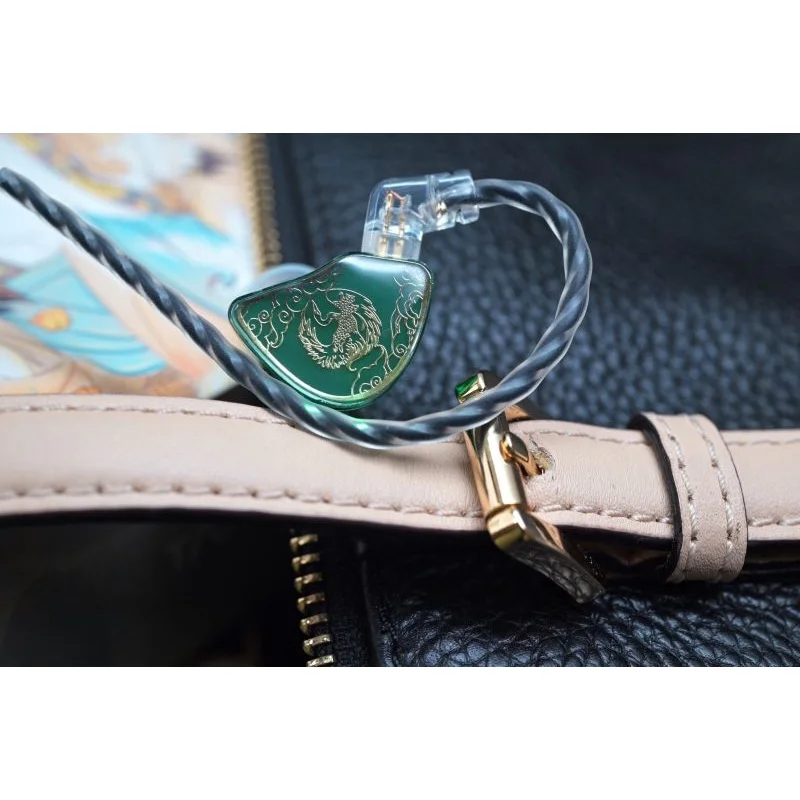 Tangzu WANER Jade Green with Mic 10mm Dynamic Driver In-ear Earphone IEM MIC Metal Composite Diaphragm N52Magnet Waner SG