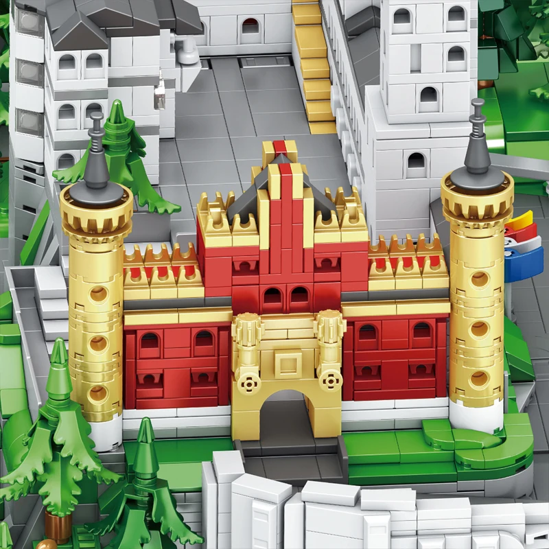 New JD097 5421pcs MOC Swan Castle Building Blocks Bricks Assembling Construction Model Toys for Children Birthday Gift Set